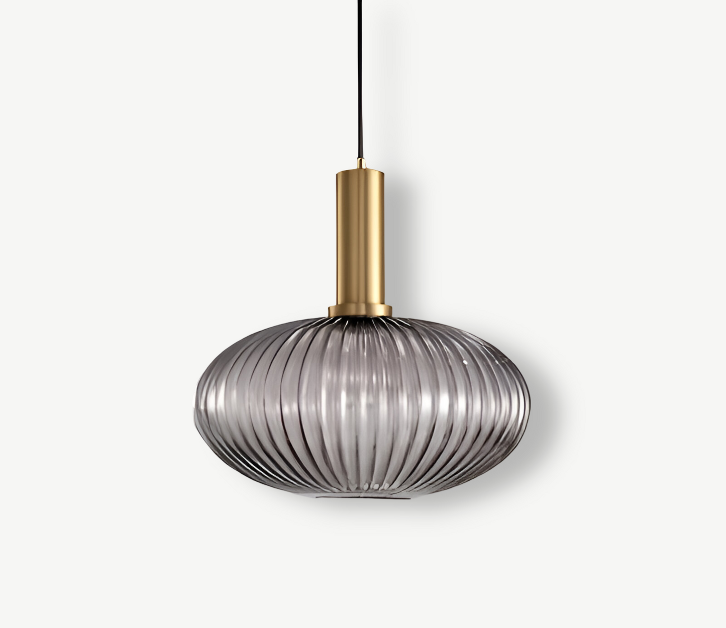Lampa Wisząca z Ribbowanym Szkłem – Vintage Oświetlenie do Salonu, Różne Rozmiary i Kolory 20