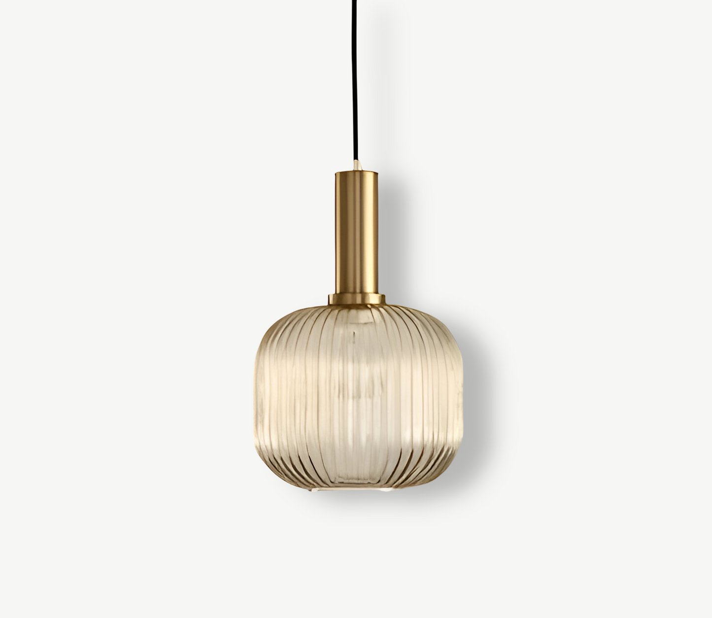 Lampa Wisząca z Ribbowanym Szkłem – Vintage Oświetlenie do Salonu, Różne Rozmiary i Kolory 21