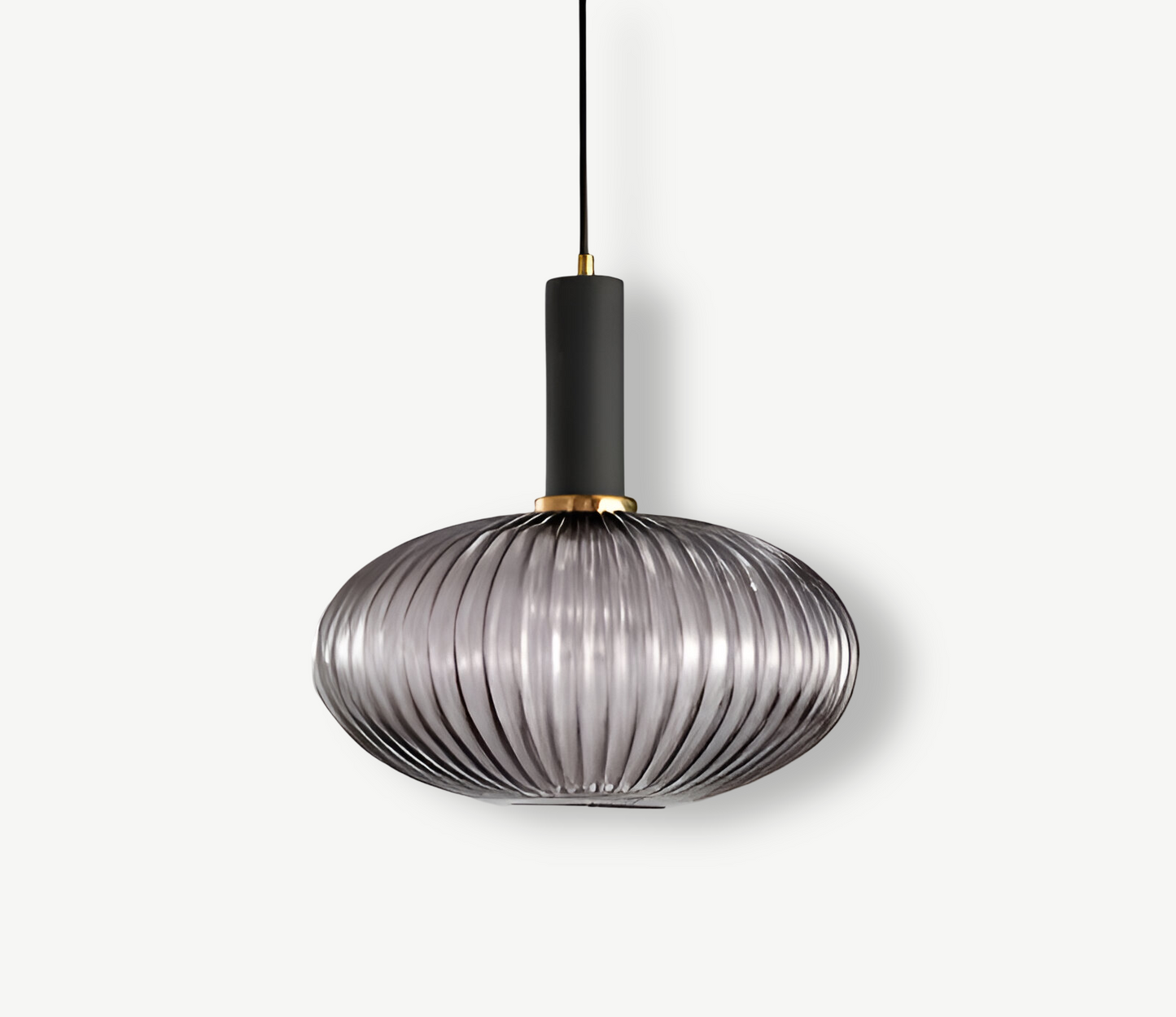 Lampa Wisząca z Ribbowanym Szkłem – Vintage Oświetlenie do Salonu, Różne Rozmiary i Kolory 24