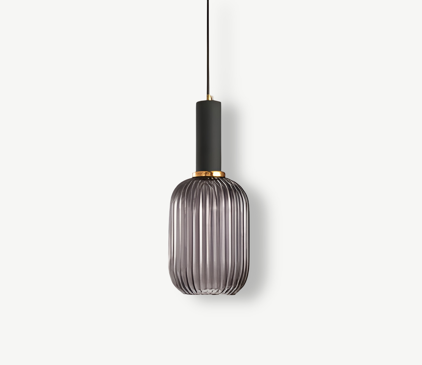 Lampa Wisząca z Ribbowanym Szkłem – Vintage Oświetlenie do Salonu, Różne Rozmiary i Kolory 25
