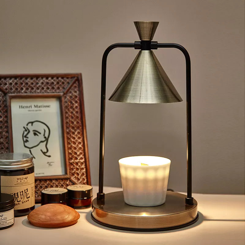 Lampa do Podgrzewania Świec w Stylu Japońskim z Regulacją Jasności – Elegancki Metalowy Design z Żarówką GU10 2
