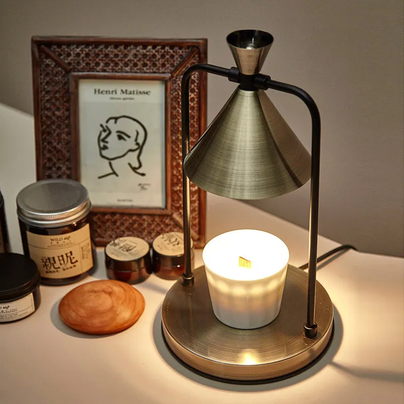 Lampa do Podgrzewania Świec w Stylu Japońskim z Regulacją Jasności – Elegancki Metalowy Design z Żarówką GU10 3