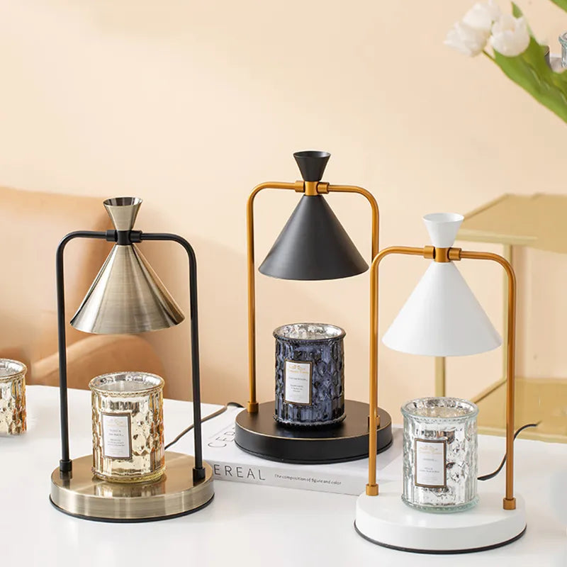 Lampa do Podgrzewania Świec w Stylu Japońskim z Regulacją Jasności – Elegancki Metalowy Design z Żarówką GU10 4