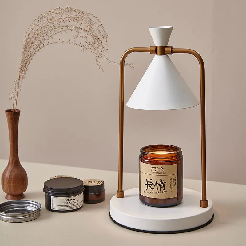 Lampa do Podgrzewania Świec w Stylu Japońskim z Regulacją Jasności – Elegancki Metalowy Design z Żarówką GU10 7
