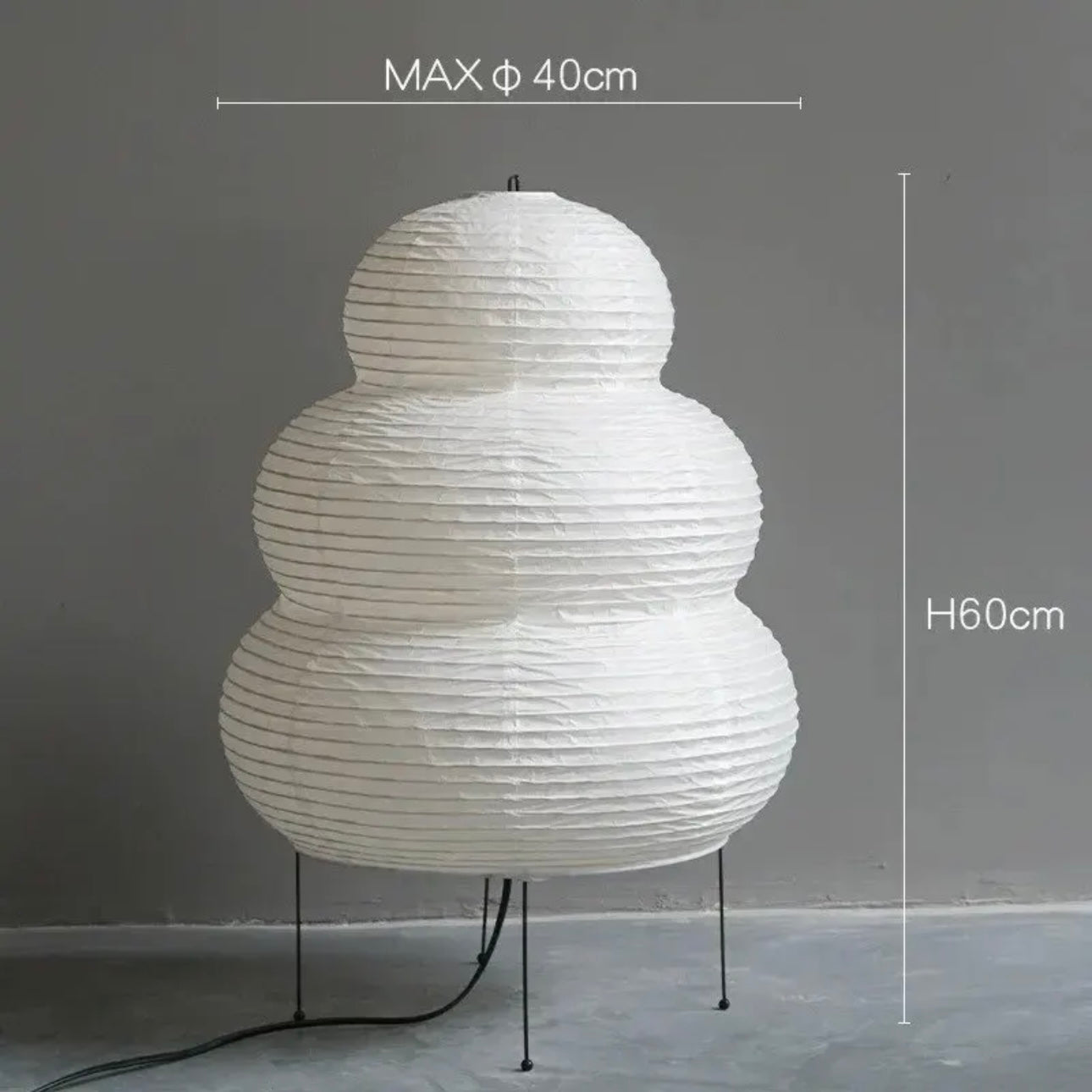 Lampa podłogowa z papieru ryżowego – Nowoczesna, elegancka lampa do salonu i sypialni, energooszczędne źródło światła E27 LED 2