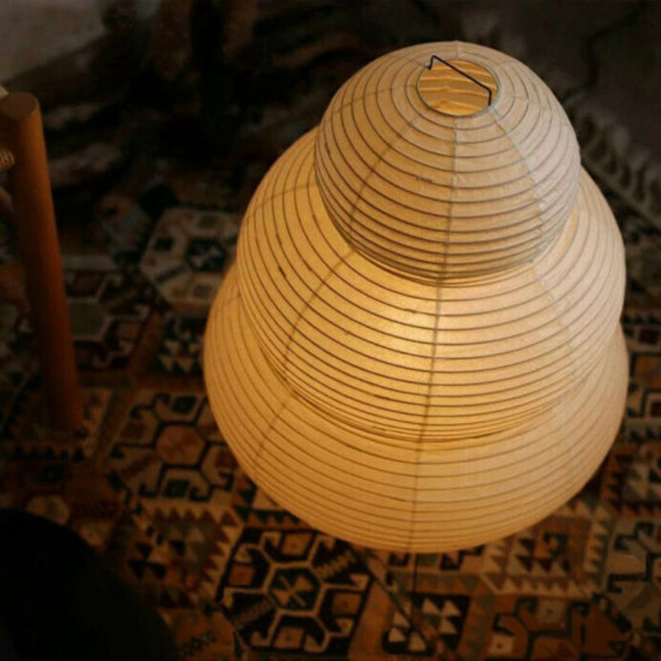 Lampa podłogowa z papieru ryżowego – Nowoczesna, elegancka lampa do salonu i sypialni, energooszczędne źródło światła E27 LED 5
