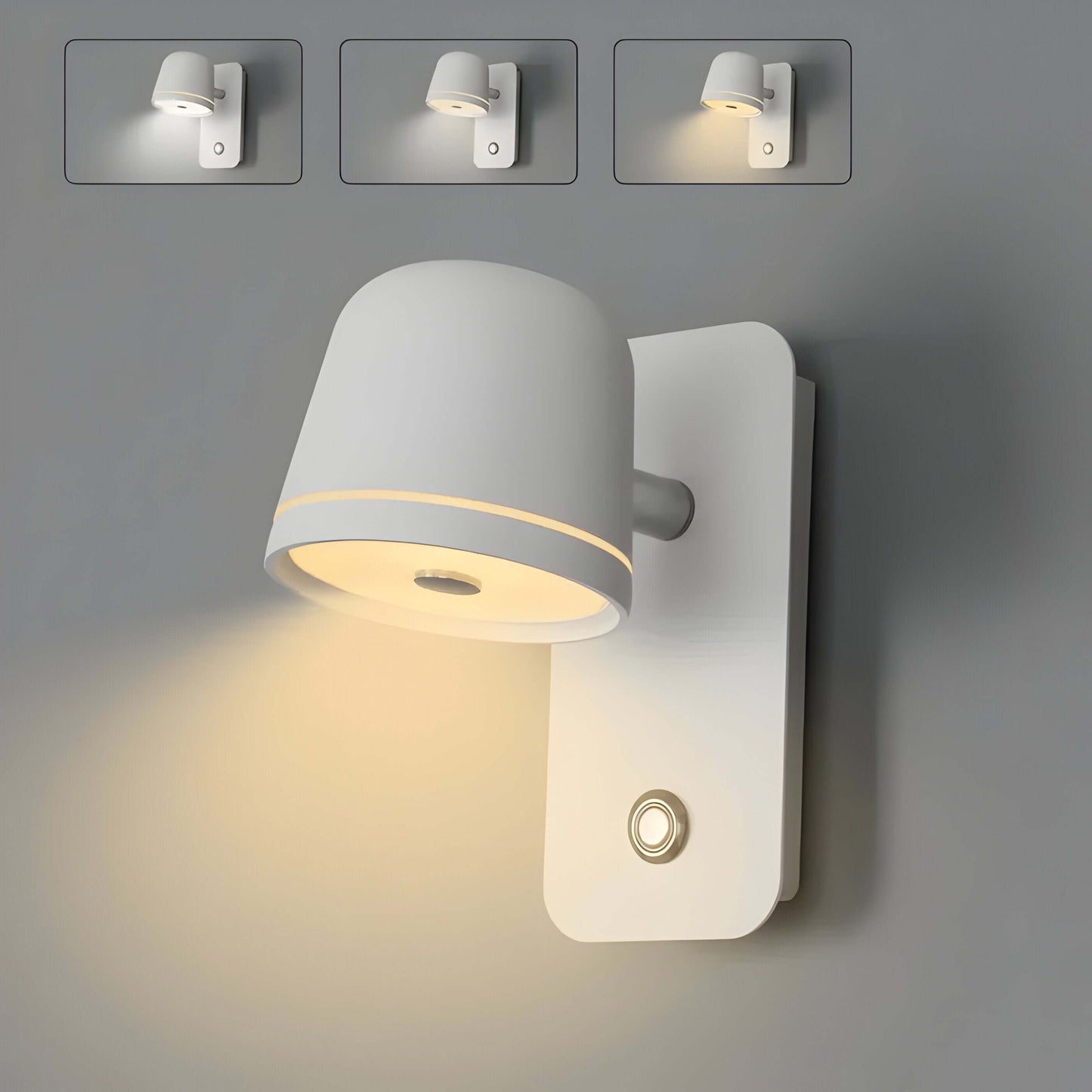 Lampa ścienna LED z regulowanym ramieniem i dotykowym włącznikiem – Nowoczesny kinkiet ścienny z portem USB do sypialni i biura 5