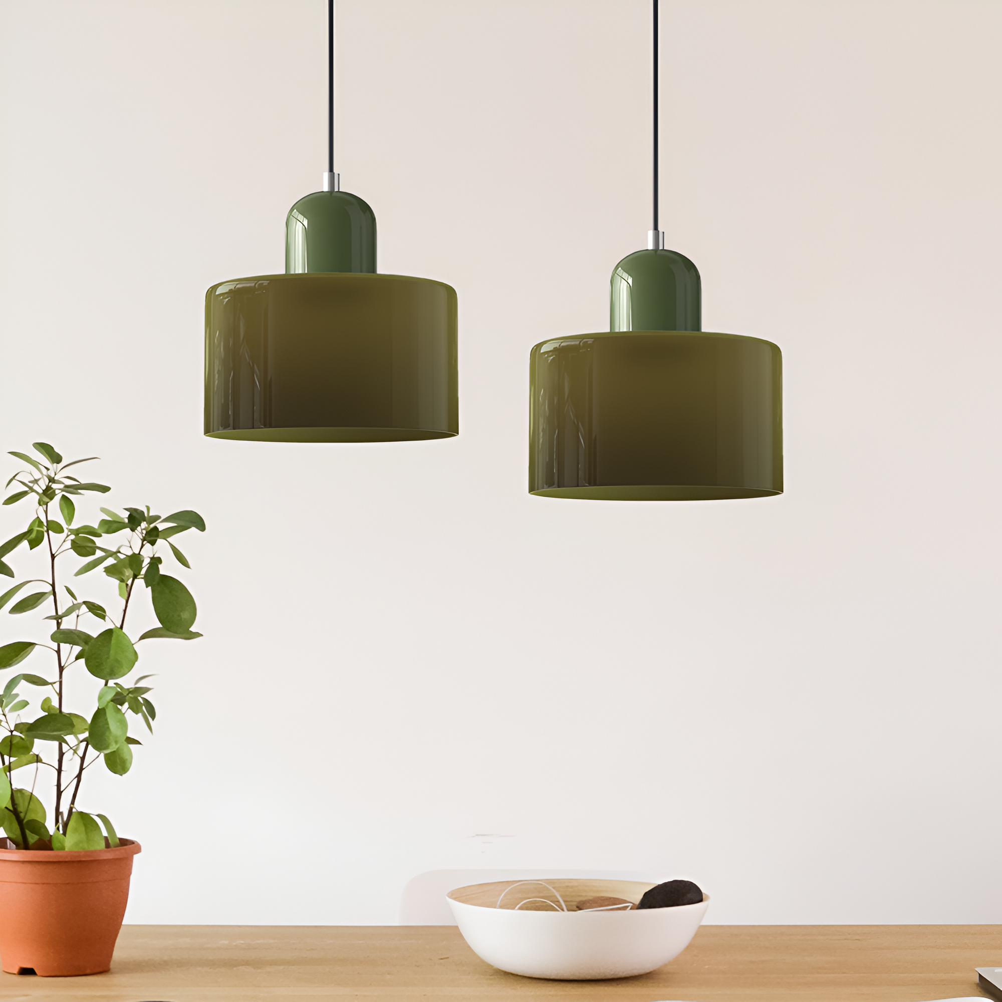 Lampa wisząca ze szkła – Elegancka lampa do salonu, idealna nad stół, minimalistyczny design, ciepłe oświetlenie 5