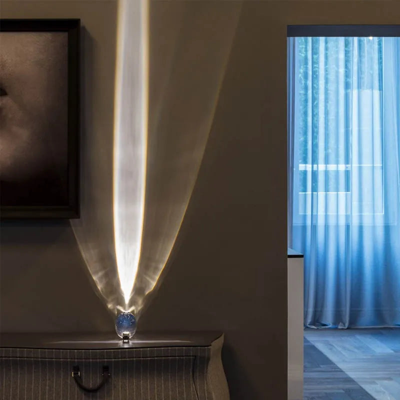 Lampka Nocna Kryształowa z Projektorem Gwiazd LED 5W - Ciekawe Lampki Nocne do Relaksu i Dekoracji Wnętrz 2