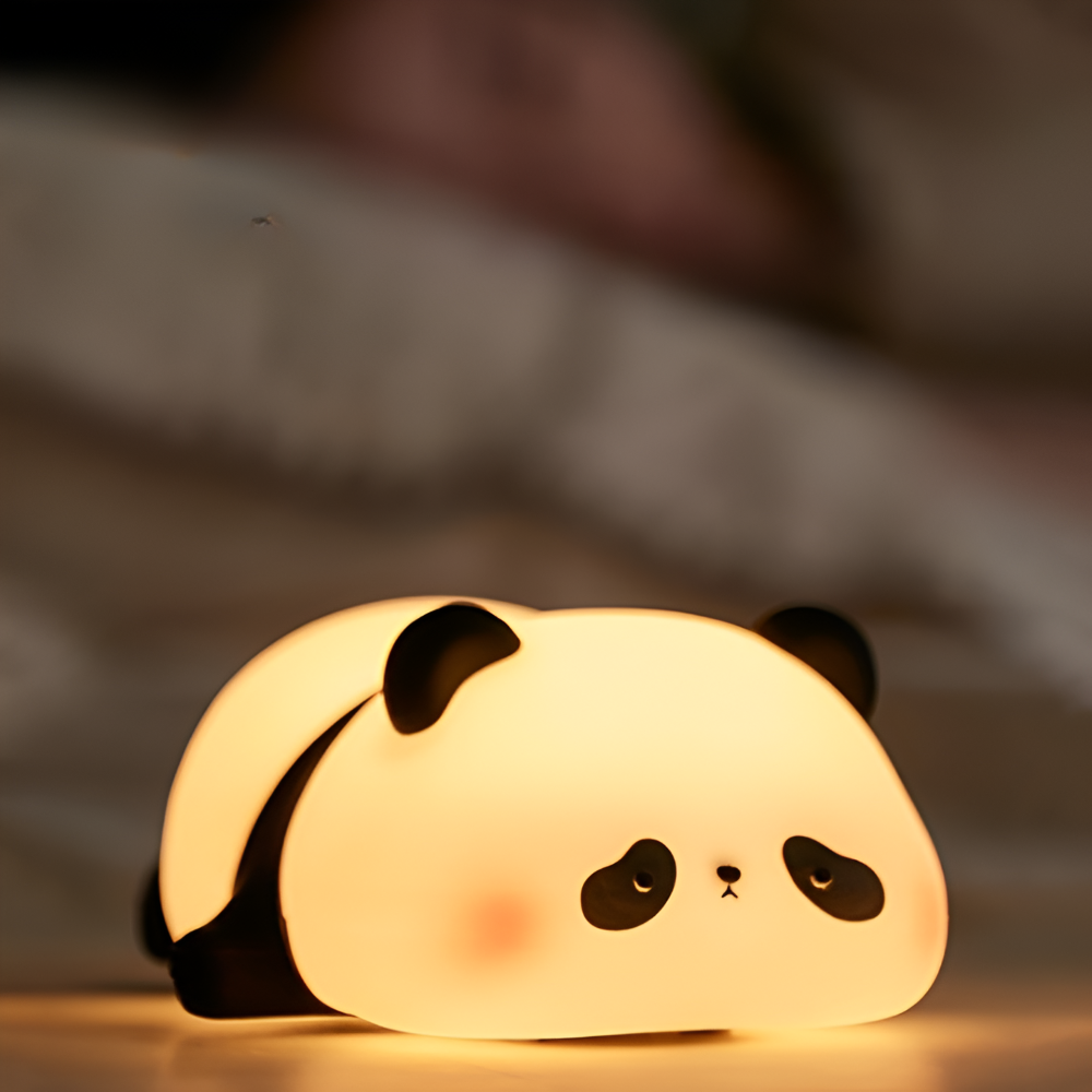 Lampka Nocna LED Panda do Sypialni i Pokoju Dziecięcego z Funkcją Zmiany Koloru, Ładowalna przez USB, Stylowy Design 2