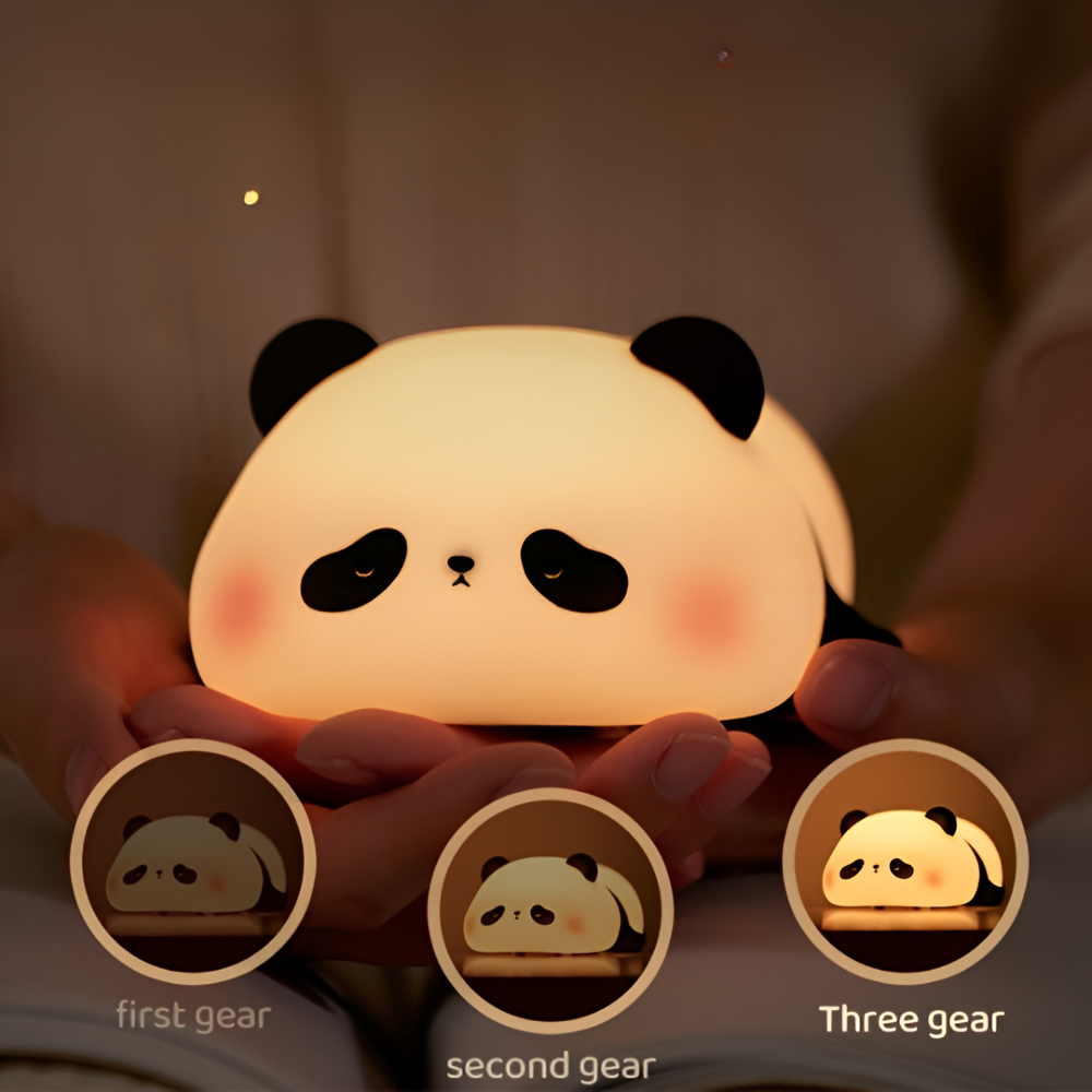 Lampka Nocna LED Panda do Sypialni i Pokoju Dziecięcego z Funkcją Zmiany Koloru, Ładowalna przez USB, Stylowy Design 5