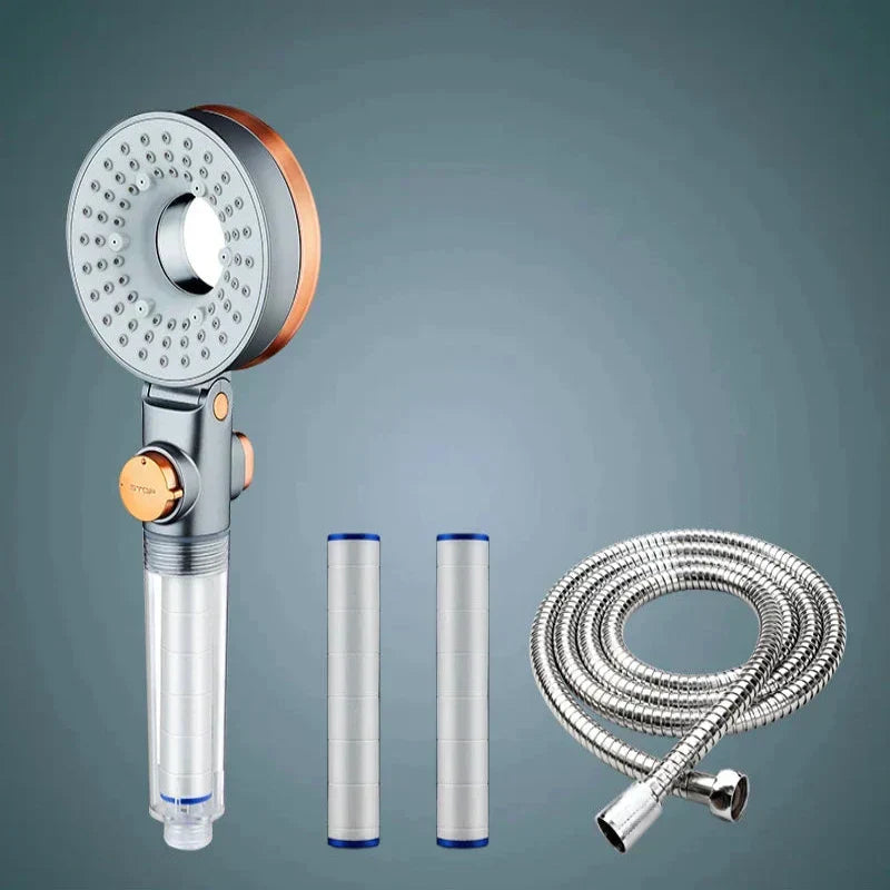 Luksusowa Głowica Prysznicowa z Podwójnym Systemem Oszczędzania Wody – Wysokiej Jakości Plastik ABS, 25 cm 2