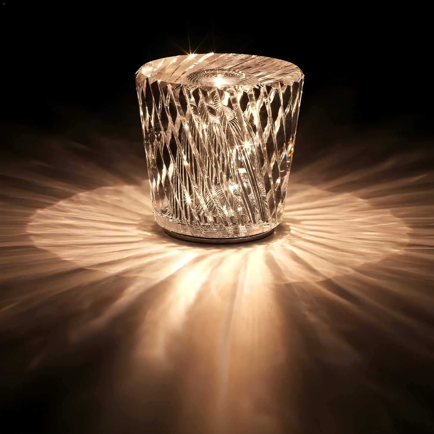 Luksusowa Lampka Stołowa LED Bezprzewodowa z Kryształowym Designem – Elegancka Lampa Stołowa Szklana do Wnętrz 10