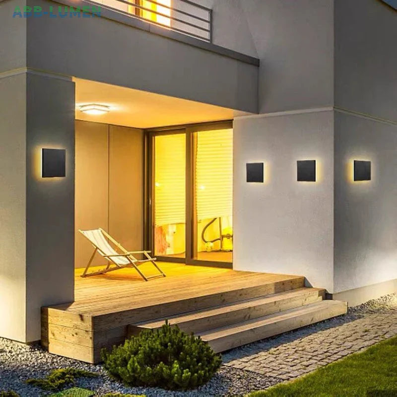 Wodoodporna lampa ścienna LED aluminium – model zewnętrzny