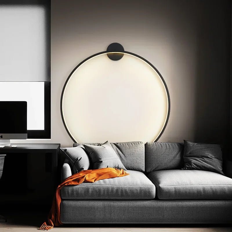 Minimalistyczna Lampa Ścienna LumiRing, Elegancki Kinkiet Okrągły z Delikatnym Oświetleniem do Wnętrz 4
