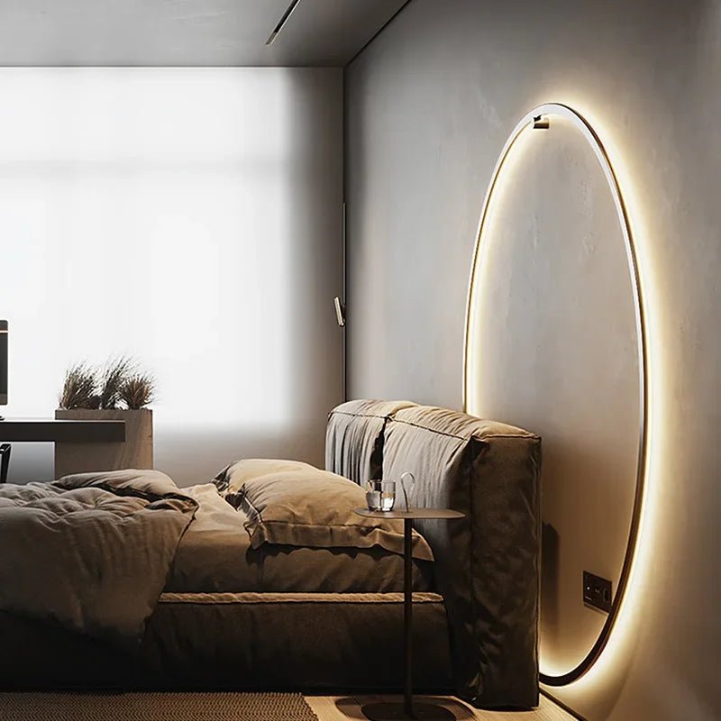 Minimalistyczna Lampa Ścienna LumiRing, Elegancki Kinkiet Okrągły z Delikatnym Oświetleniem do Wnętrz 5