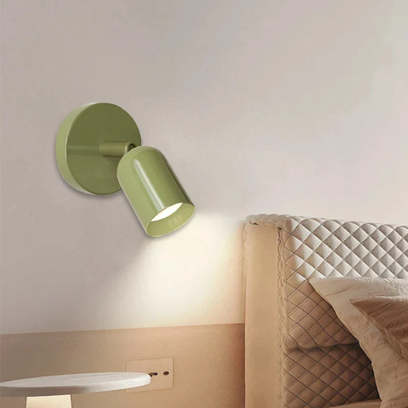 Minimalistyczna Lampa Ścienna w Pastelowych Kolorach – Kinkiet Ścienny LED 18x18 cm do Sypialni i Gabinetu 2