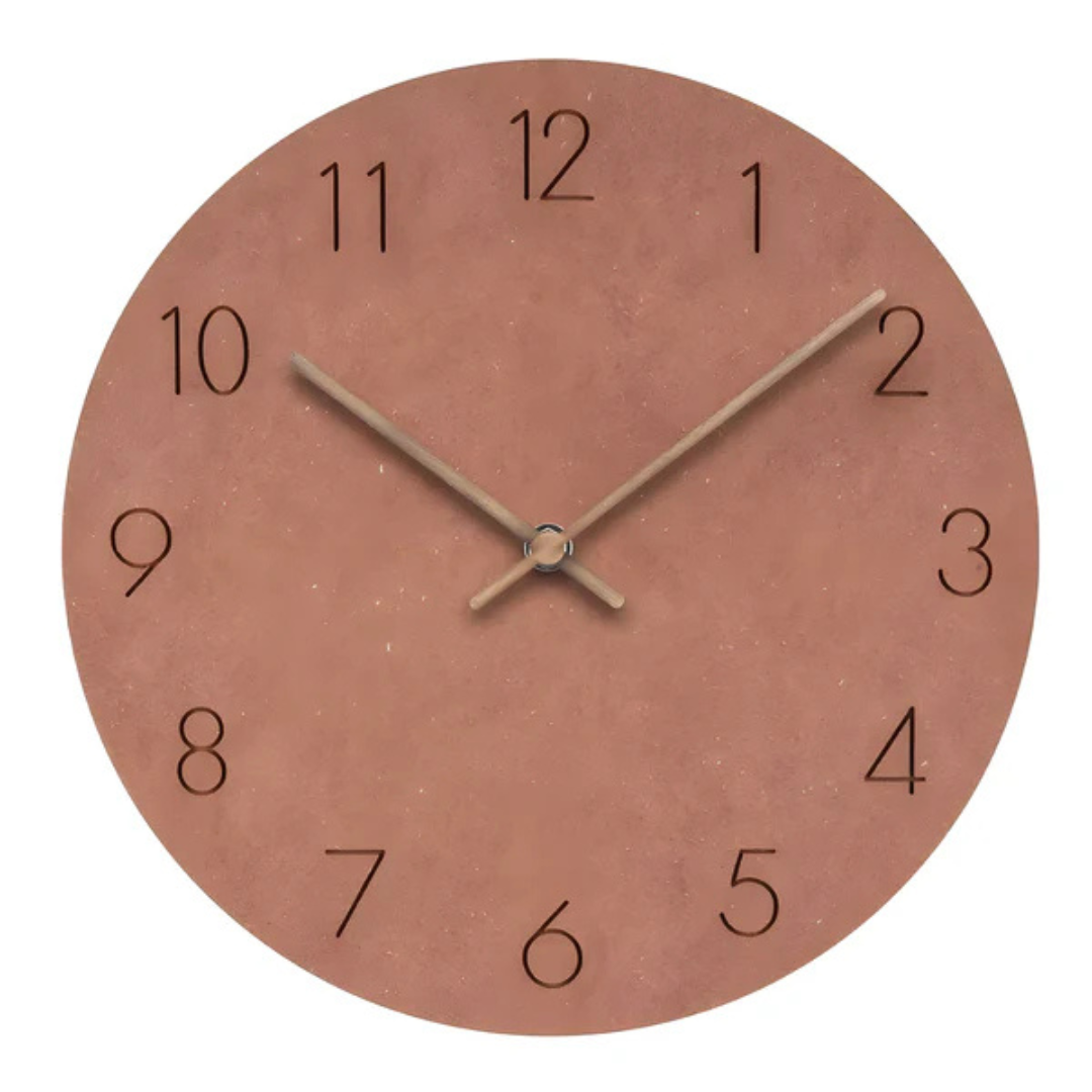Minimalistyczny Zegar Ścienny z Drewnianą Ramą – Cichy Zegar na Ścianę do Salonu, 29 cm 5