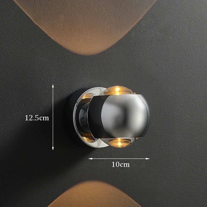 Nowoczesna Czarna Lampa Ścienna LED z Mosiądzu – Elegancki Kinkiet Ścienny do Przedpokoju i Wnętrz 10