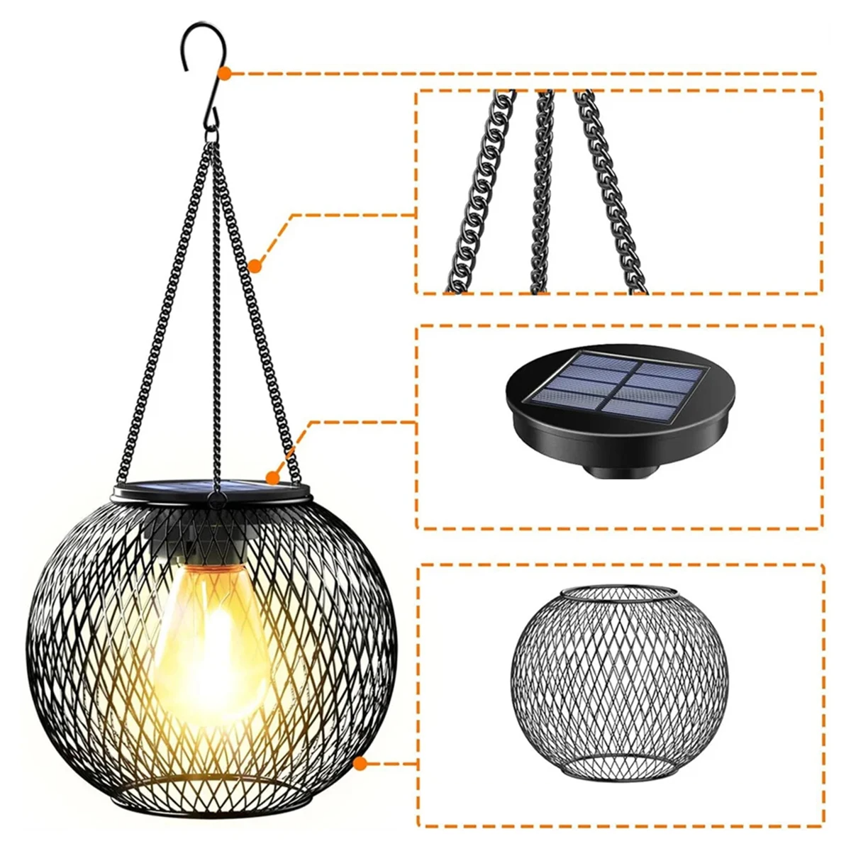 Nowoczesna Lampa Ogrodowa Solar LED z Czujnikiem Ruchu – Ciepłe Światło, Wodoodporna, Dekoracyjny Design 3
