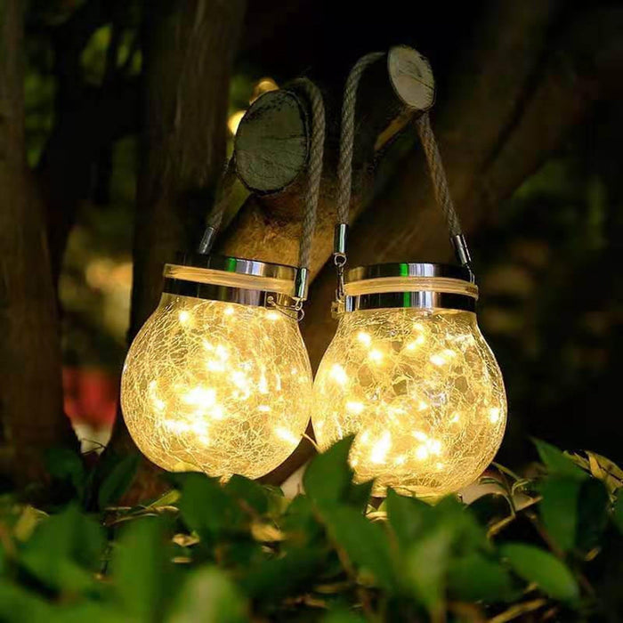 Nowoczesna Lampa Ogrodowa Stojąca Szklana z Wzorem Lodu – Energooszczędne Lampy do Ogrodu, Freestanding, 3 Sztuki 0