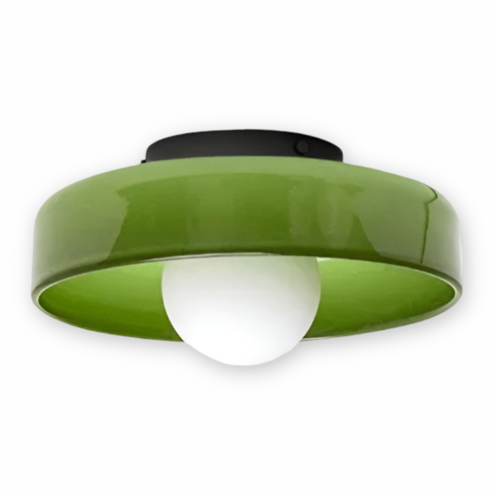 Nowoczesna Lampa Sufitowa LED Okrągła do Salonów i Sypialni, Energooszczędna, Elegancka, D25cm, Szkło-Kamień 9
