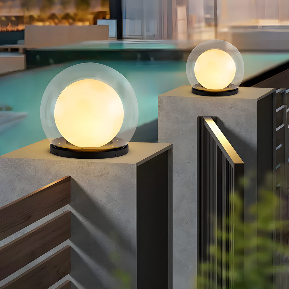Nowoczesna Lampa Sufitowa LED z Efektem Księżyca, Odporna na Warunki Atmosferyczne, Zasilanie Solarne lub Przewodowe, IP65 1