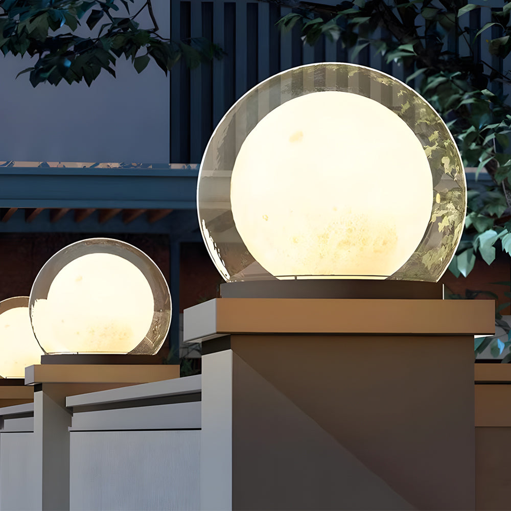 Nowoczesna Lampa Sufitowa LED z Efektem Księżyca, Odporna na Warunki Atmosferyczne, Zasilanie Solarne lub Przewodowe, IP65 2