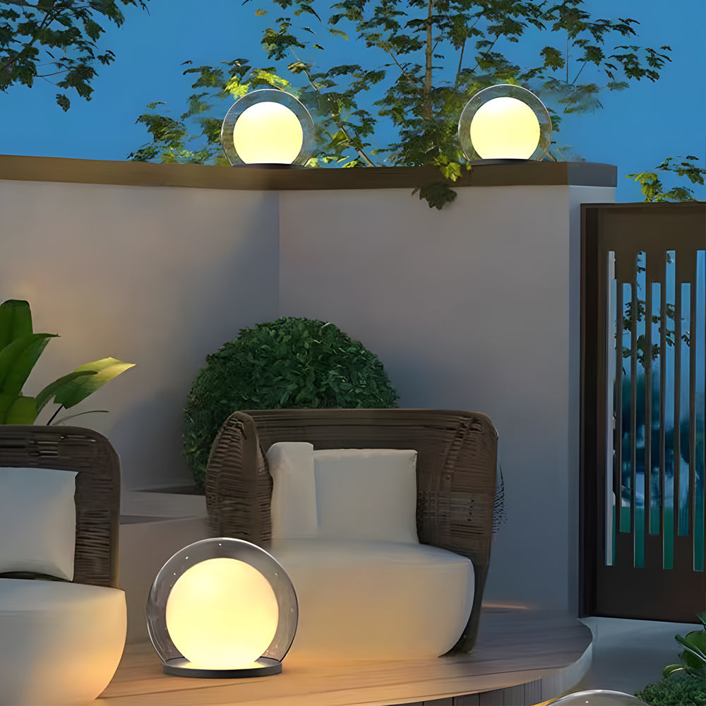 Nowoczesna Lampa Sufitowa LED z Efektem Księżyca, Odporna na Warunki Atmosferyczne, Zasilanie Solarne lub Przewodowe, IP65 9