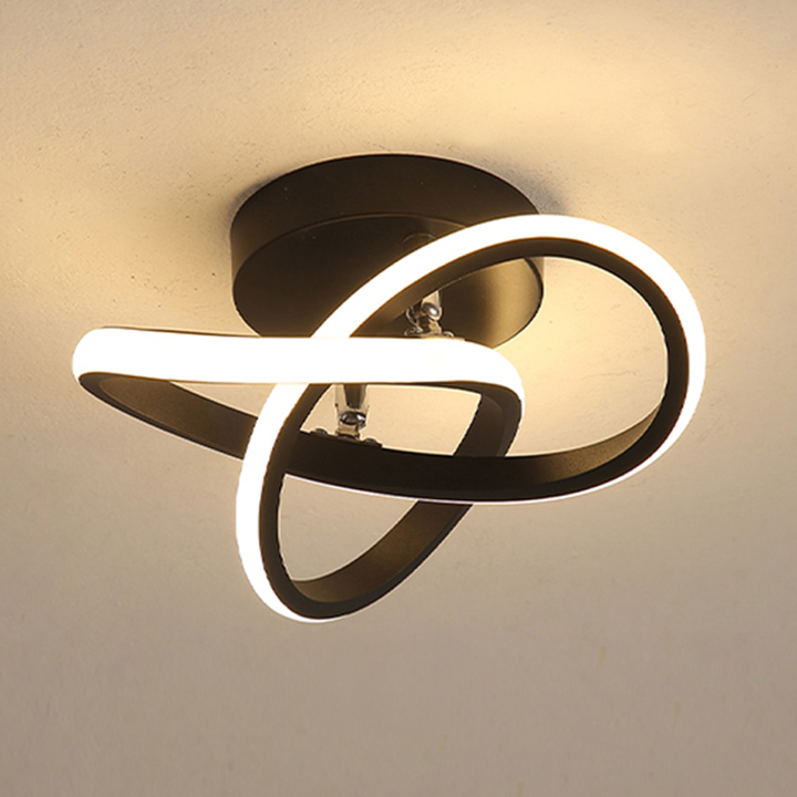 Nowoczesna Lampa Sufitowa LED z Regulacją Jasności – Idealna do Salonu i Sypialni, Trzy Pierścienie, Aluminium 1