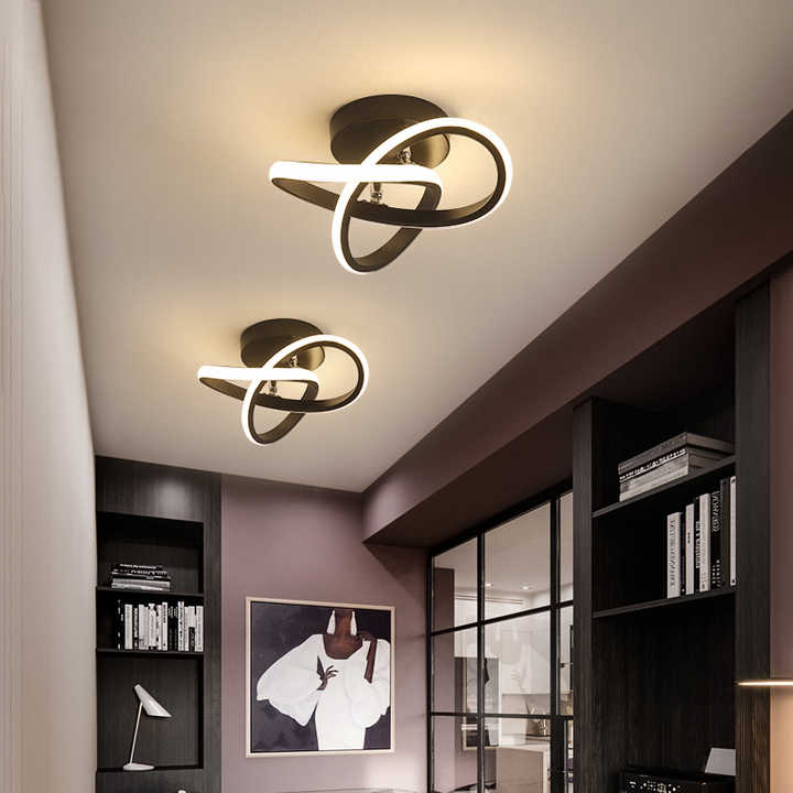 Nowoczesna Lampa Sufitowa LED z Regulacją Jasności – Idealna do Salonu i Sypialni, Trzy Pierścienie, Aluminium 2