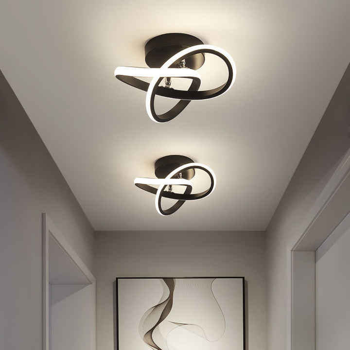 Nowoczesna Lampa Sufitowa LED z Regulacją Jasności – Idealna do Salonu i Sypialni, Trzy Pierścienie, Aluminium 5