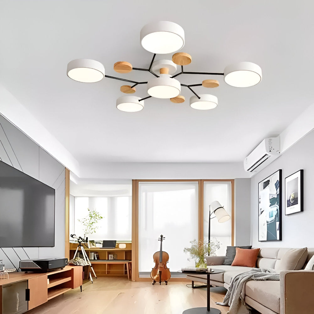 Nowoczesna Lampa Sufitowa LED z Regulacją Koloru – Elegancka Lampa do Salonu i Sypialni, Oświetlenie 800 Lumenów 4