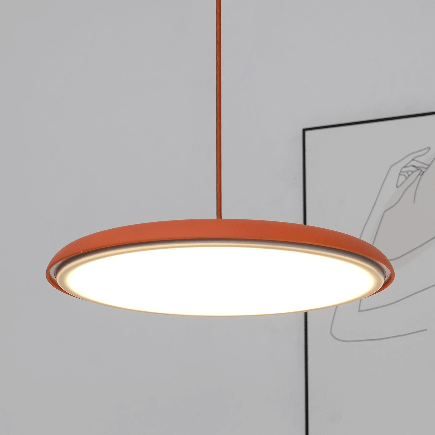 Nowoczesna Lampa Wisząca LED do Salonu, Metalowa, Ciepła Biel, Oświetlenie Nad Stół, Minimalistyczny Design 25cm/40cm 1