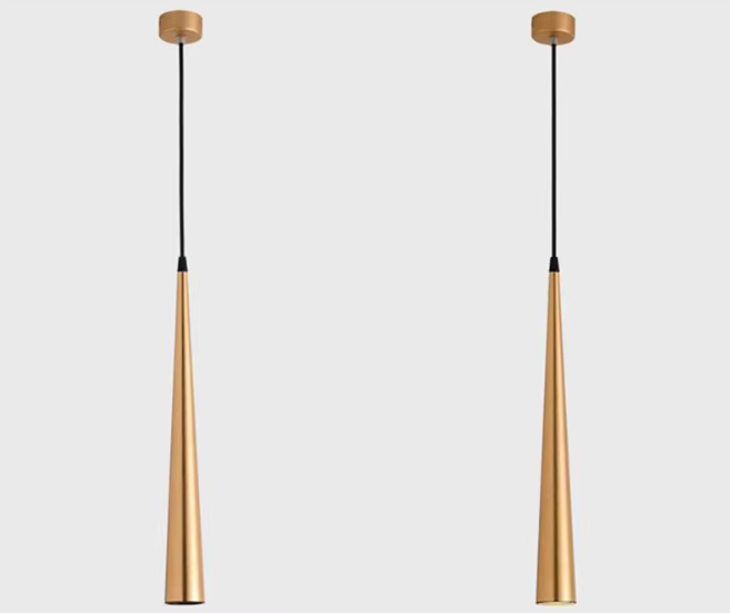 Nowoczesna Lampa Wisząca LED z Aluminiowym Stożkiem – Stylowa Lampa do Salonu, Jadalni i Kuchni, Regulowane Oświetlenie 0