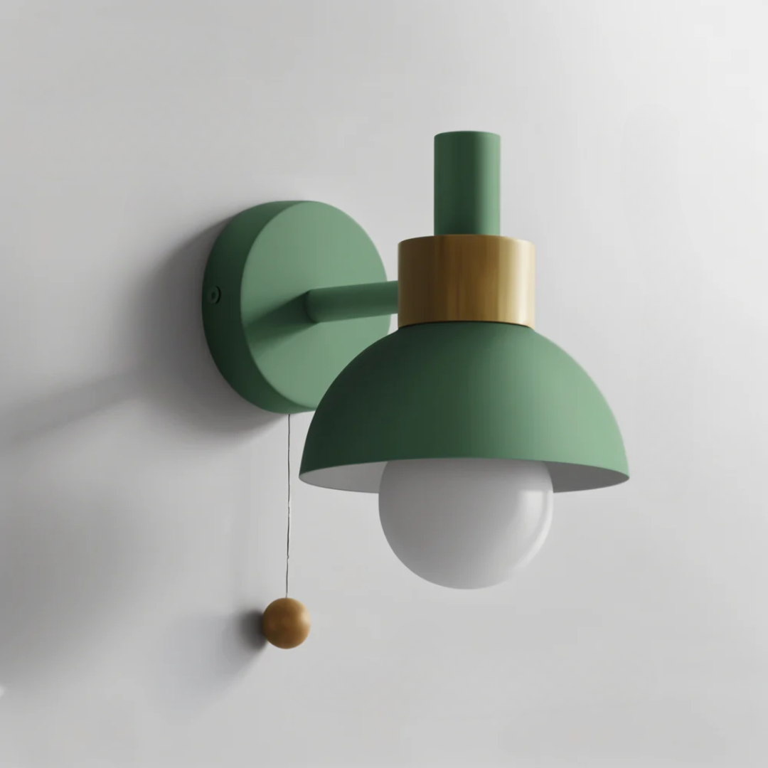 Nowoczesna lampa LED ścienna z drewnianym włącznikiem – Idealna do salonu, sypialni i przedpokoju 10
