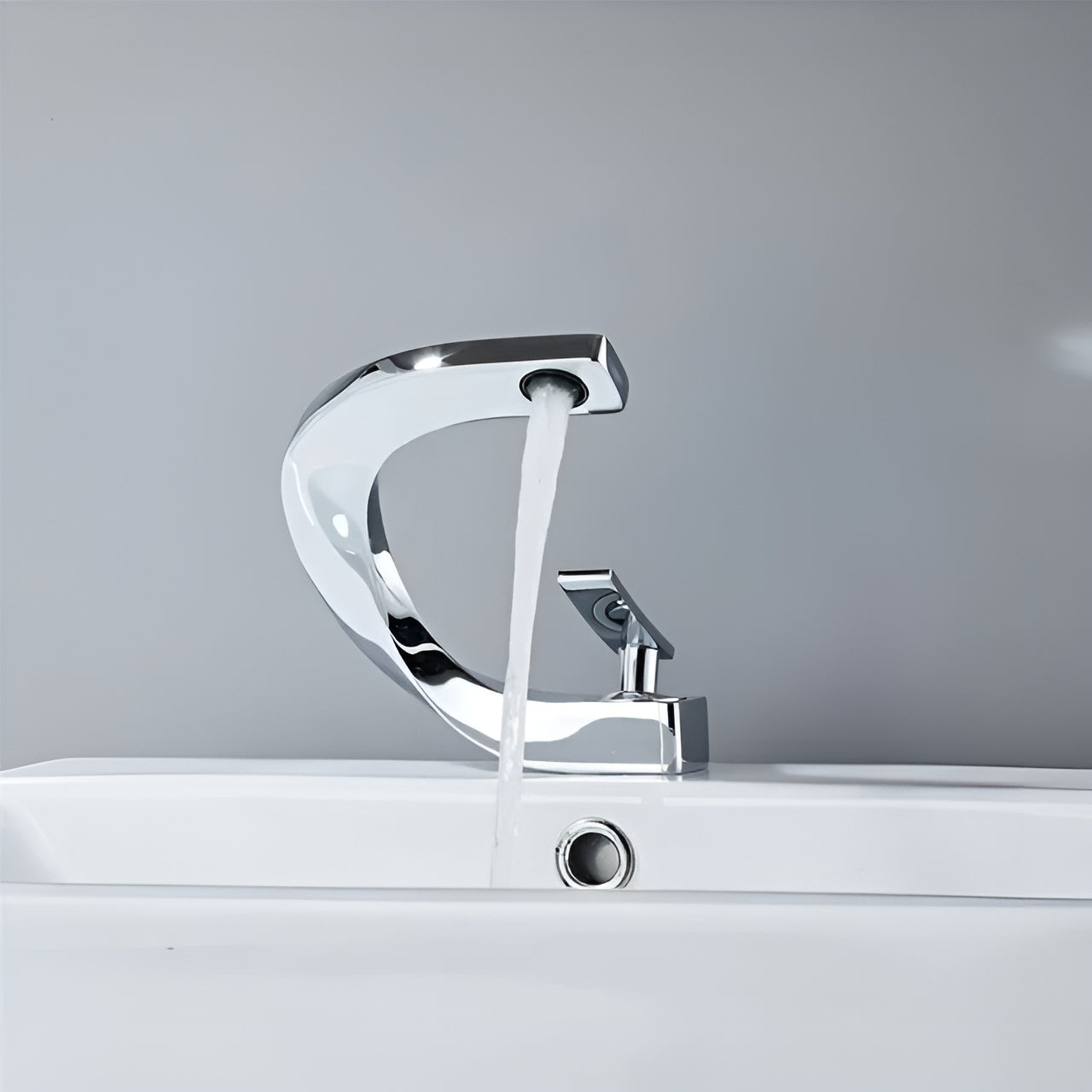 Nowoczesna mosiężna bateria umywalkowa – elegancki design z wylewką typu wodospad do łazienek 12