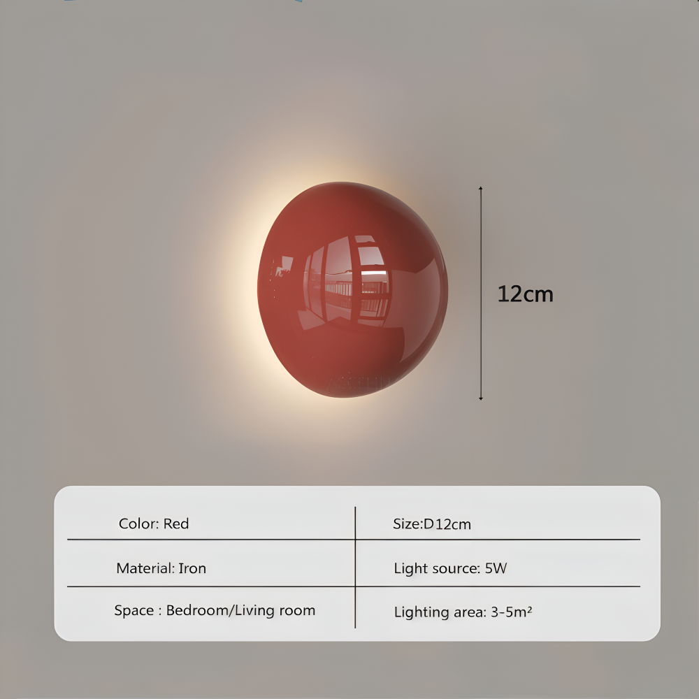 Nowoczesny Kinkiet LED Ścienny Lumicircle, Okrągłe Energooszczędne Oświetlenie do Sypialni i Salonu, 5W, Gorąca Biała 7