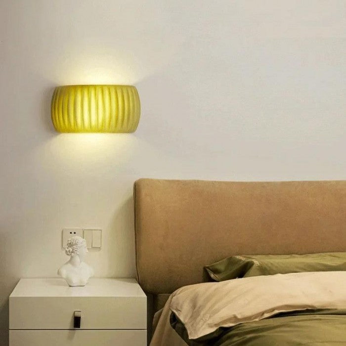 Nowoczesny Kinkiet Ścienny Art Deco z Harzu, Lampa na Ścianę z Miękkim Światłem, Idealna do Wnętrz, Lampka Nocna Ścienna 3