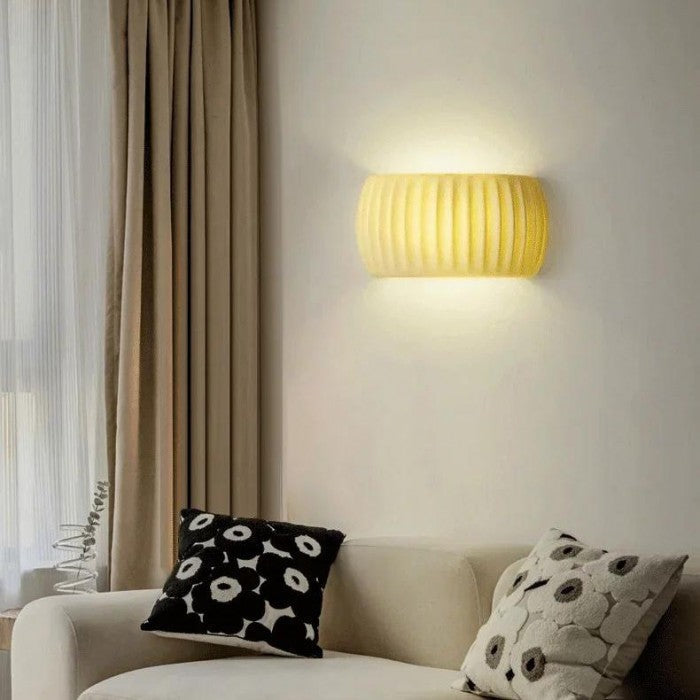 Nowoczesny Kinkiet Ścienny Art Deco z Harzu, Lampa na Ścianę z Miękkim Światłem, Idealna do Wnętrz, Lampka Nocna Ścienna 6