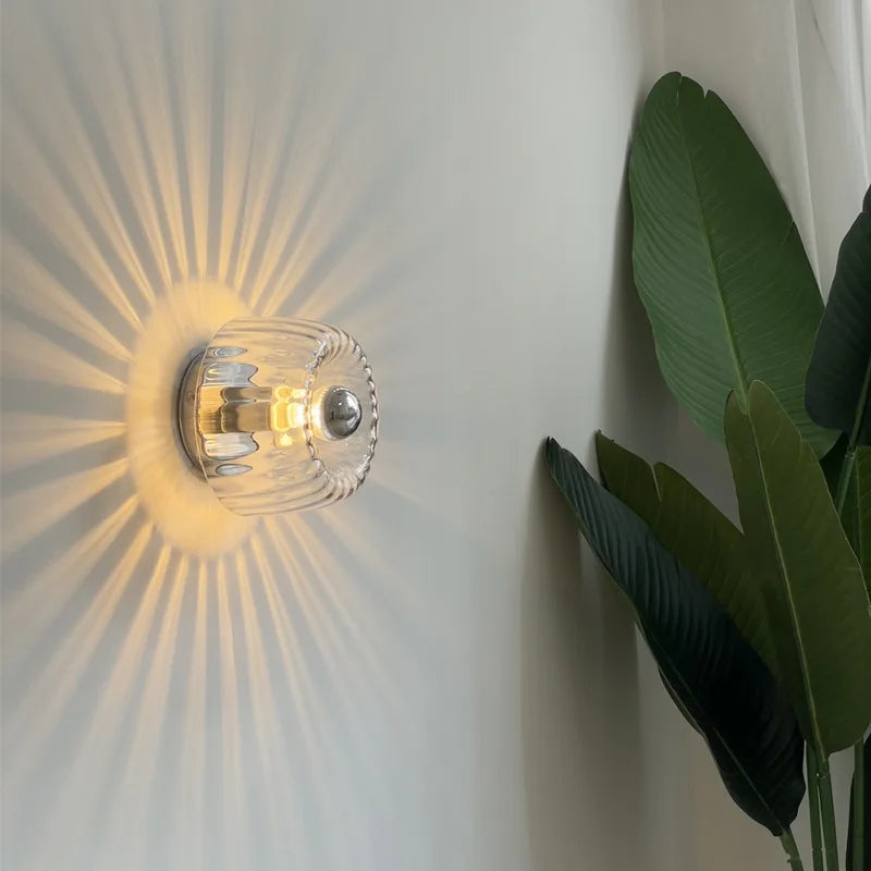 Nowoczesny Kinkiet Ścienny w Stylu Bauhaus z Metalu i Szkła – Lampa na Ścianę do Salonu i Korytarza 2