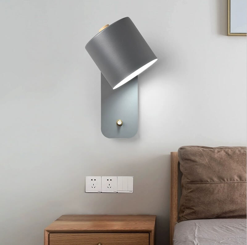 Nowoczesny Kinkiet Ścienny z Obrotową Głowicą - Lampa na Ścianę do Salonu i Sypialni, Wielokolorowa 6