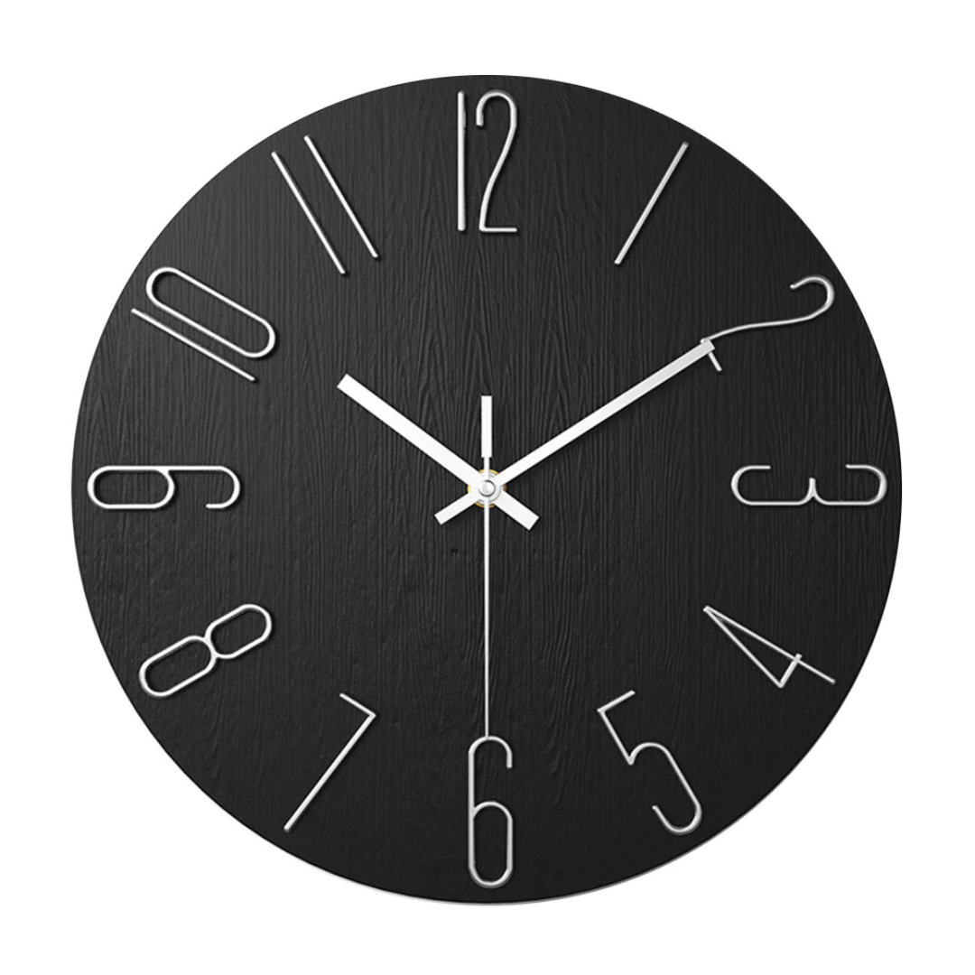 Nowoczesny Zegar Ścienny Minimalistyczny 30 cm z Cichym Mechanizmem – Idealny Zegar do Salonu 3