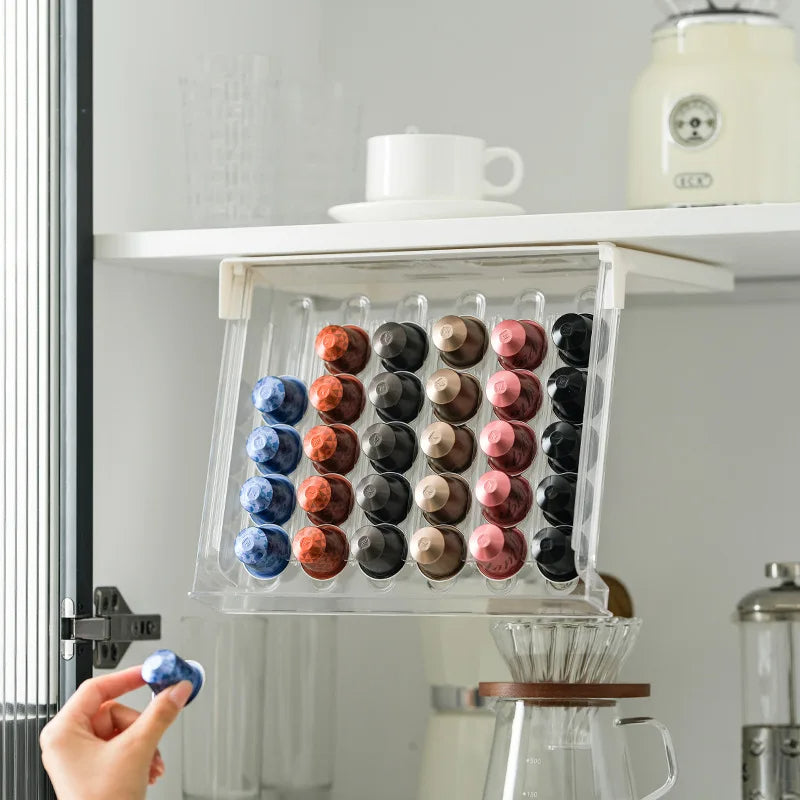 Organizer do Kapsułek Nespresso z Pojemną Szufladą – Biały, Kompaktowy, Stabilny, Na 30 Kapsułek 1