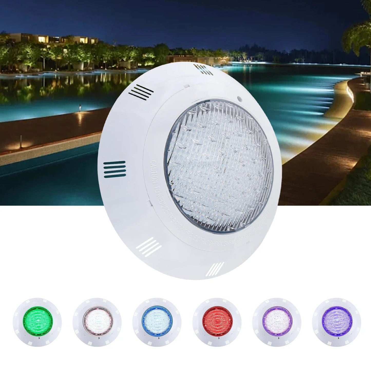 Oświetlenie Basenowe LED 360 RGB, Wodoodporne IP68, 7 Kolorów, 3 Tryby – 36W, 3600 Lumenów, Energooszczędne 0