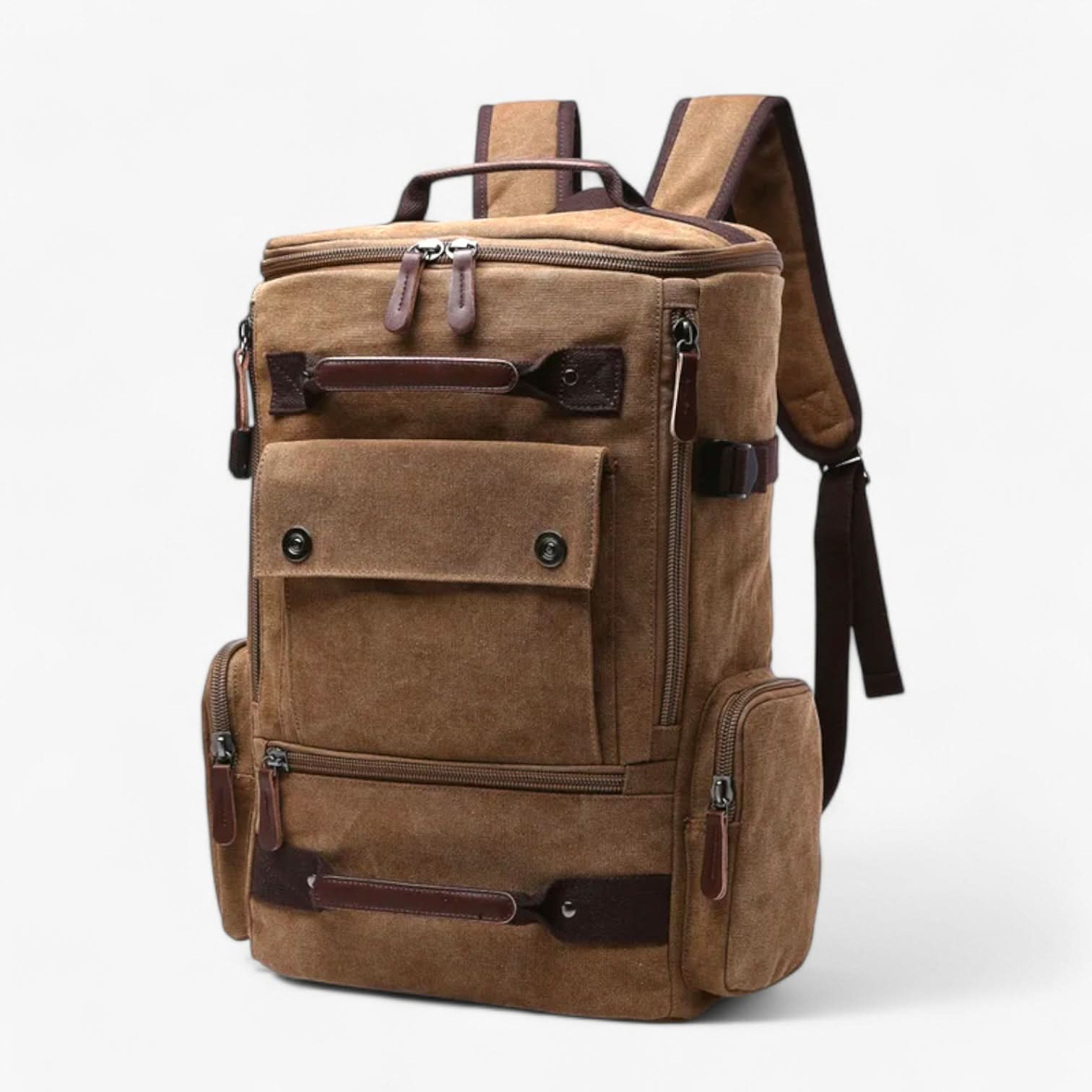 Plecak Damski VintageCanvas na Laptopa – Stylowy Plecak Szkolny z Ergonomicznymi Paskami, Przestronna Komora na 38 cm Laptop 11