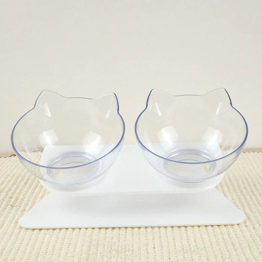 Podwyższona Miska dla Kotów Ergonomiczna, Przyjazna dla Wąsów, BPA-Free, Antypoślizgowa, 25 cm x 25 cm 0