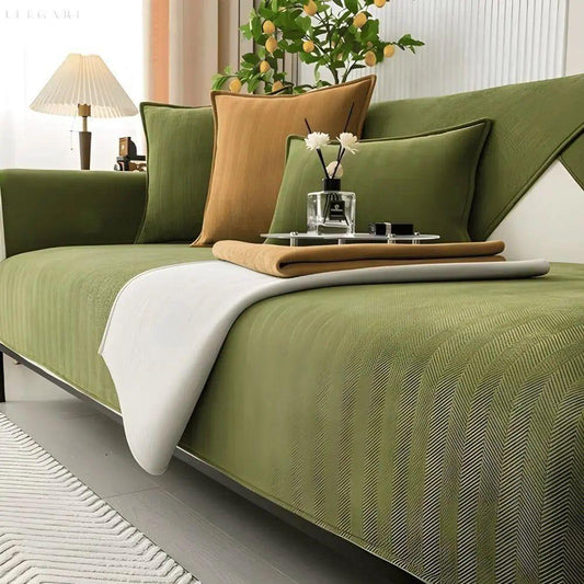 Pokrowiec na sofę z chenille – Rutschfester, stylowy ochraniacz do salonu, łatwy w instalacji i praniu 0