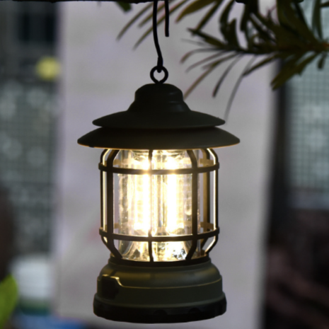 Przenośna Lampa Campingowa z Regulacją Jasności, Ergonomiczny Uchwytem, Wodoodporna LED – Idealna na Biwaki i Wędrówki 1