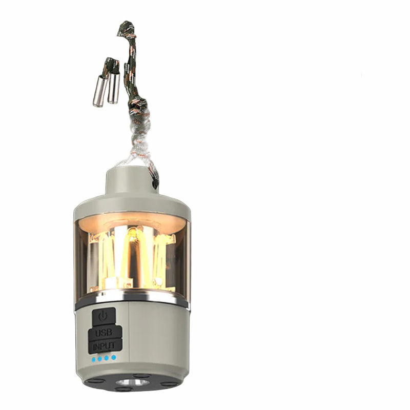 Przenośna Lampa Kempingowa z Regulacją Jasności i Ładowaniem USB – Wodoodporna Lampka Kempingowa 3W, Stylowy Design, Długi Czas Pracy 0